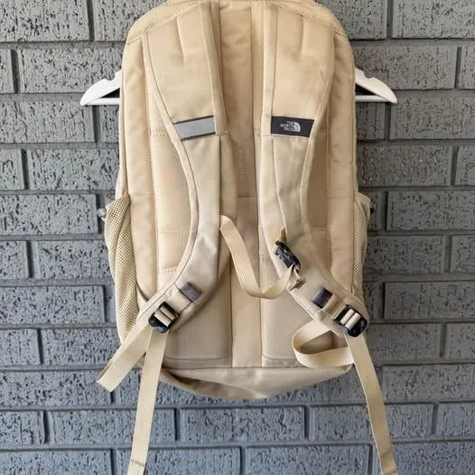 The North Face Vault Laptop Backpack Cream Granola Girl Hiking Outdoor - Image 6