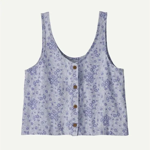 Patagonia Womens Garden Island Top Wildflower Purple Floral Tank Medium NWT - Image 3