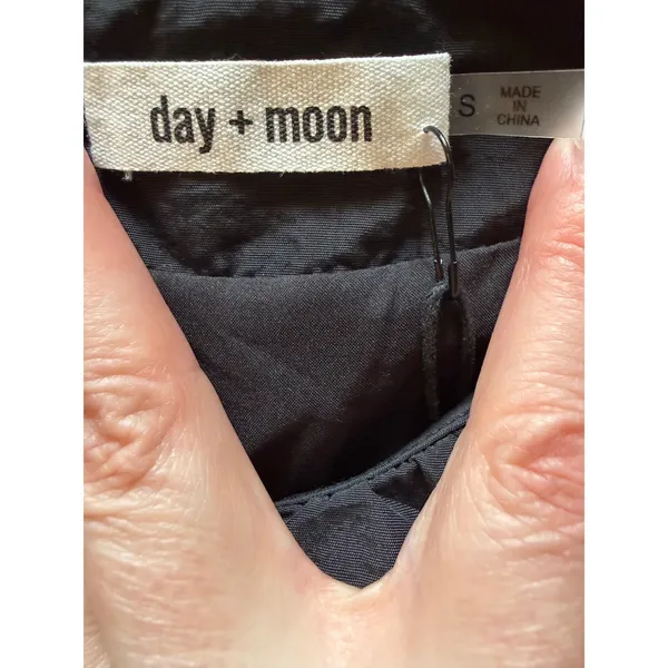 Day + Moon 2 Piece Set Women Small Black NWT Bubble Hem‎ Top Skirt Parachute - Image 11