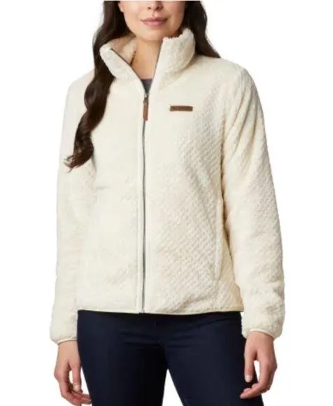 Columbia Fire Side Sherpa Fleece Full Zip Jacket Cream Small - Image 2