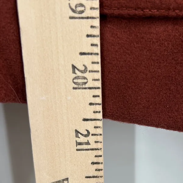 Y2K‎ Banana Republic Womens 100% Wool Pea Coat Jacket Rust Orange Size Small - Image 7