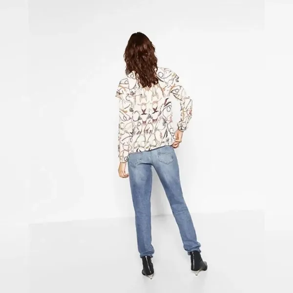 ✨DOUBLE FRILL CHAIN PRINT TOP✨ - Image 2