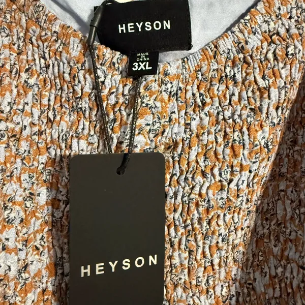 NWT hayson 3x Floral Print Blouse Orange Size undefined - Image 2