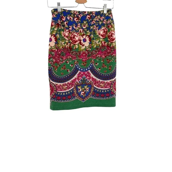 Anthropologie Maeve‎ Sheffield Pencil Skirt Textured Floral Print Size US 2 - Image 7