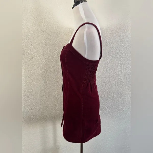 PacSun Red Buttoned Mini‎ Corduroy dress - Image 3