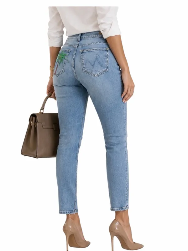 MOTHER High waisted Looker ankle fray jeans size 26 - Image 2
