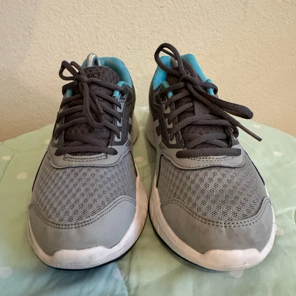 ASICS Gray and Blue Sneakers size 6.5 - Image 6