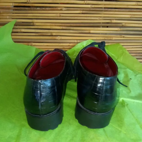 Ralph Lauren Amity Black Alligator Shoes 7.5 - Image 5