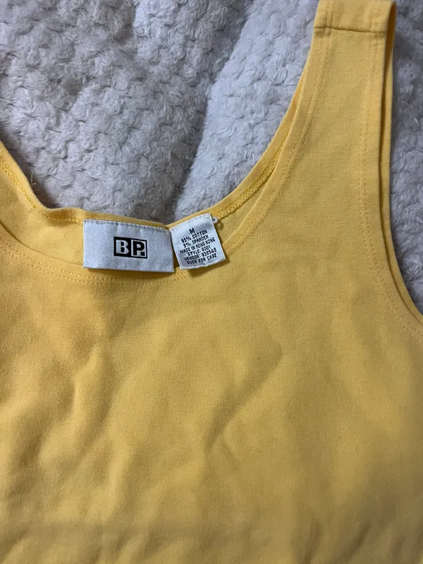 BP. Medium Vintage Pale Yellow Tank Top - Image 3