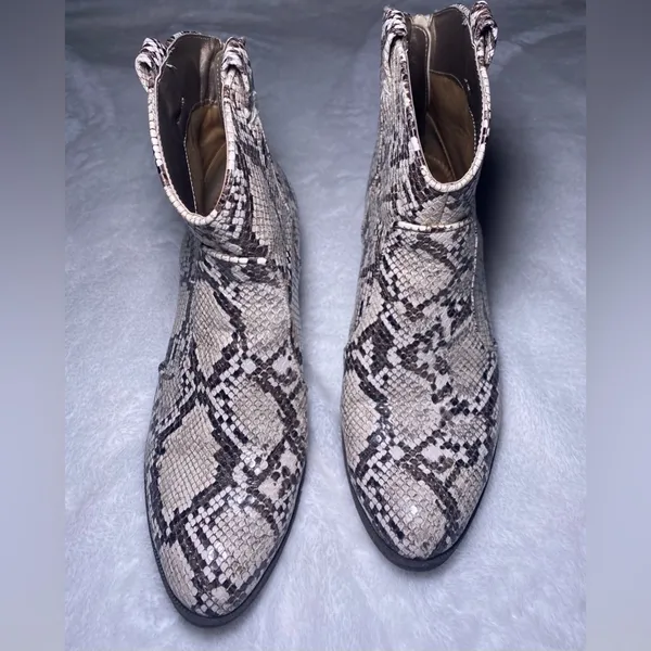 Style & Co. MyKenna Western Snakeskin Ankle Booties Size 9 - Image 8