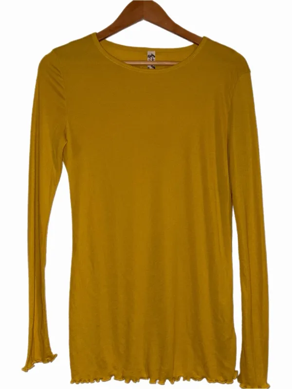 Free People Long Nights Layering Top- Ceylon Yellow Medium New With Tags - Image 5