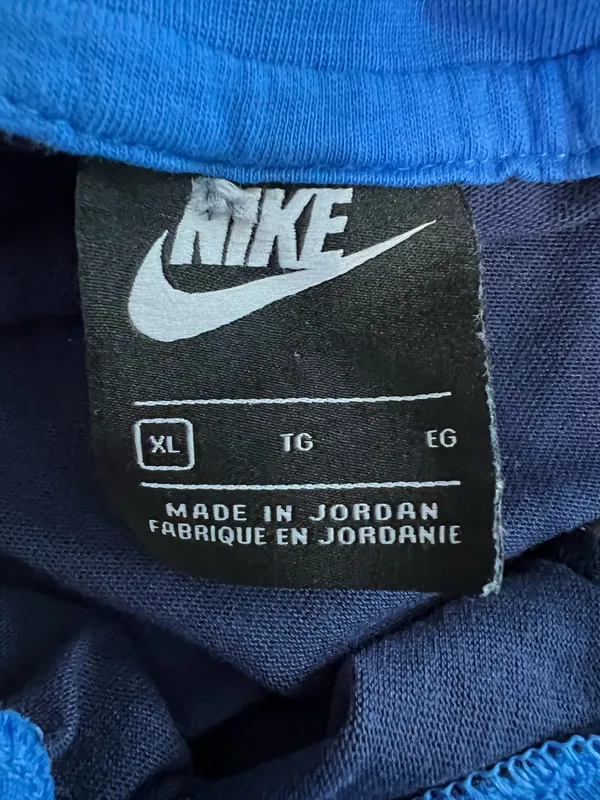 Nike Men's Pullover Blue and Gray Hoodie - Image 4