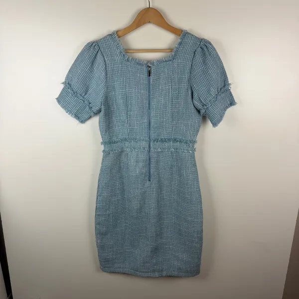 Ivy City Co‎ Claudia Dress Small Blue Tweed Old Money Classic Preppy Coquette - Image 5