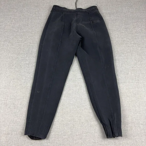 Lululemon Jogger Pants Womens 4 Gray Knit Drawstring Ribbed Cuff Lounge Pockets - Image 10