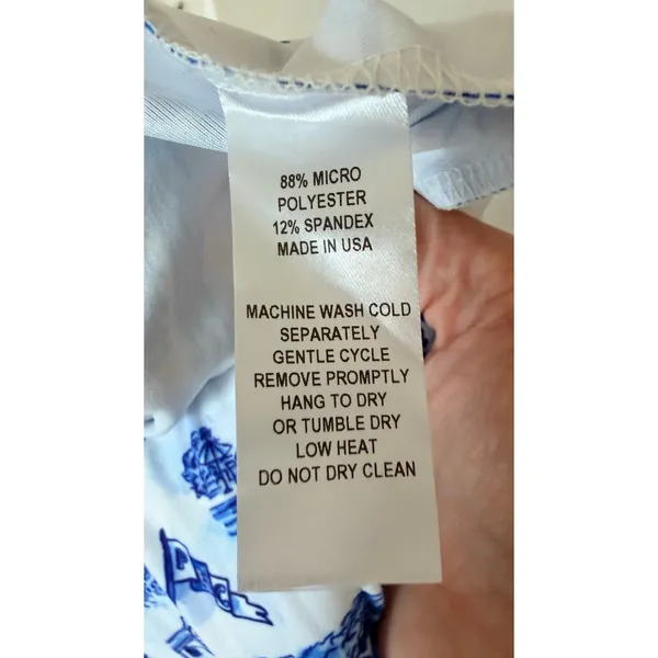 Kaeli Smith Tucker Pants Womens XXS-S Navy White The Palm Toile Wide‎ Leg NWT - Image 8