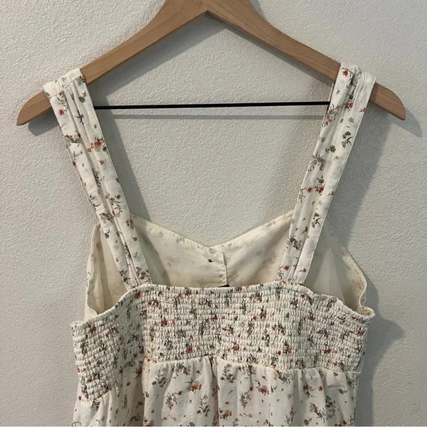 American Eagle Outfitters Ditsy Floral Cotton Linen Button Front Dress‎ Size L - Image 8