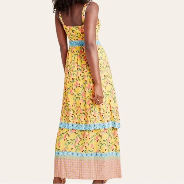 NWT Anthropologie Farm Rio Anjou Maxi Dress Size 2 Petite Retail $240.00 - Image 3