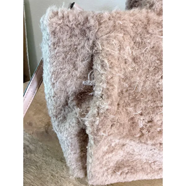 Kate Spade Ellie Faux Fur Small Tote Tan Teddy Crossbody Bag *AS IS* - Image 4