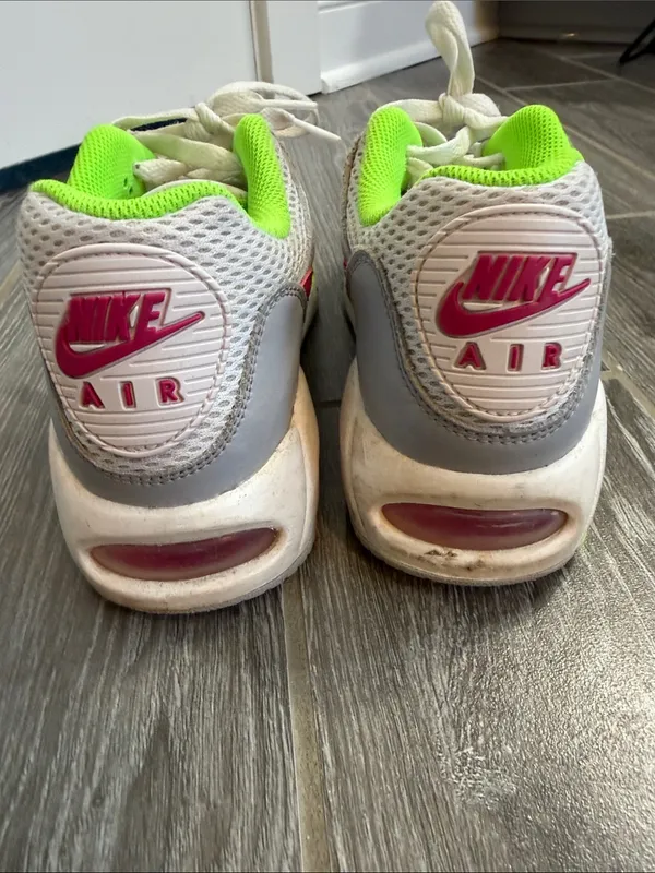 Nike Womens 8.5 Air Max Correlate Sneakers Shoes Pink and Neon Green mesh - Image 4