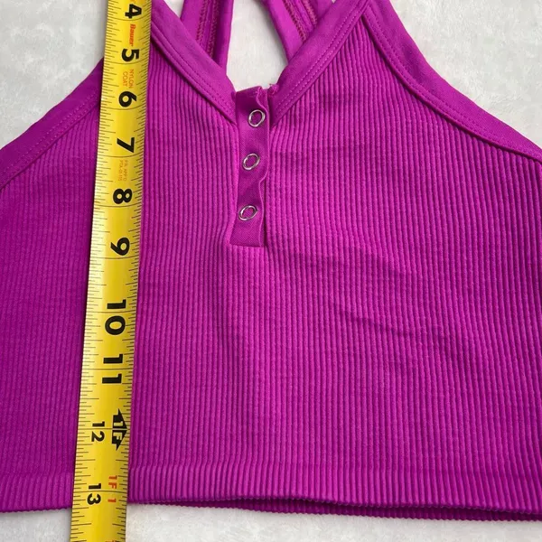 Free People Movement Purple Ribbed Seamless Crop Top XS - Image 6