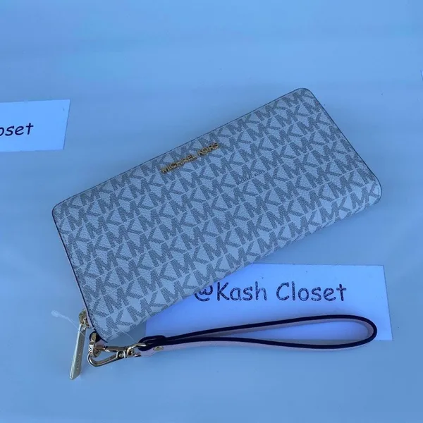 Michael Kors Powder Blush Multi Travel Continental Wristlet - Image 2