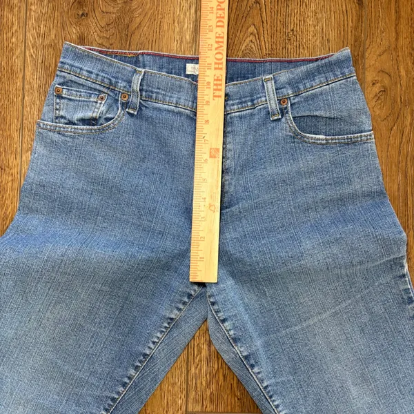 Levis 550 Relaxed Boot Cut Jeans Womens 12‎ M Blue Denim Stretch VTG y2k western - Image 8