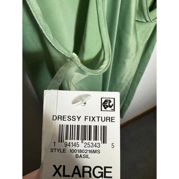 Brand New State of Day Women's Size XL Basil Green Slip Mini Dress - Image 8