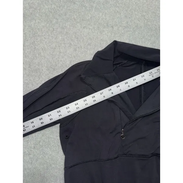 Lululemon Womens Run Reflect 1/2 Zip Pullover Black Stretch Jacket Size 10 - Image 8
