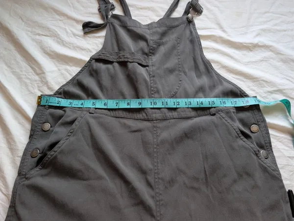 Fitigues Women's Relaxed Fit Silk-Cotton Blend Overalls Small/Medium Khaki Grey - Image 5