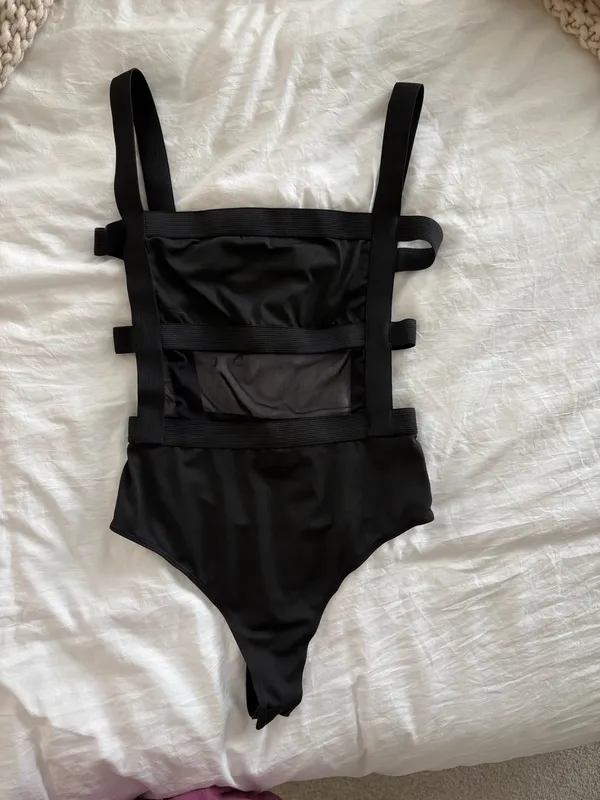 superdown Strappy Black Bodysuit - Image 3