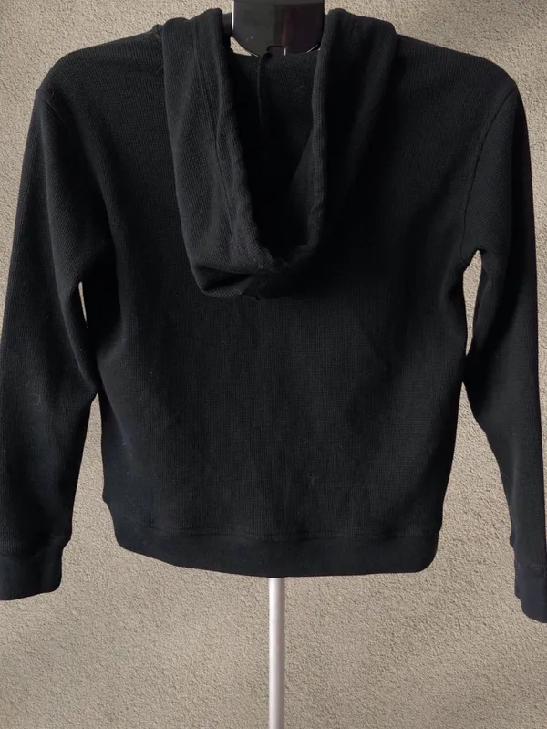 Kansas City Chiefs Waffle Knit Hooded Henley Women’s Black - Image 3