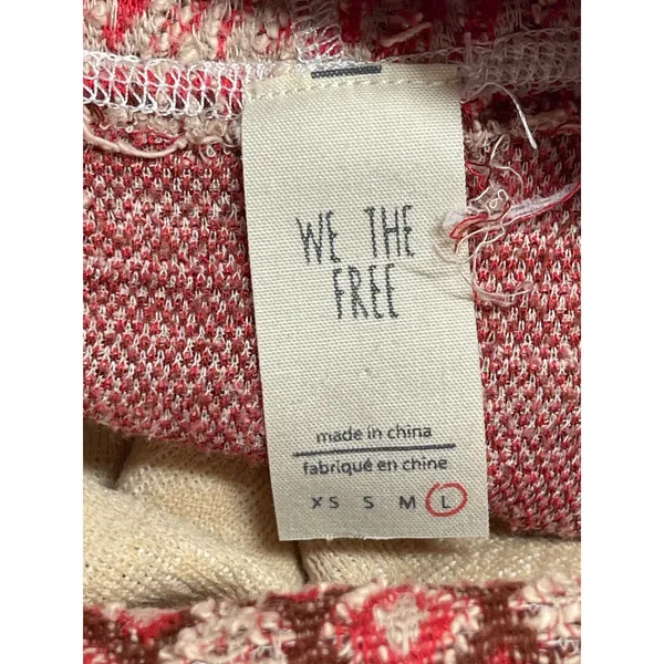 Free People We The Free At The Lodge Colorblock Long Sleeve Sweater Top Size L - Image 5