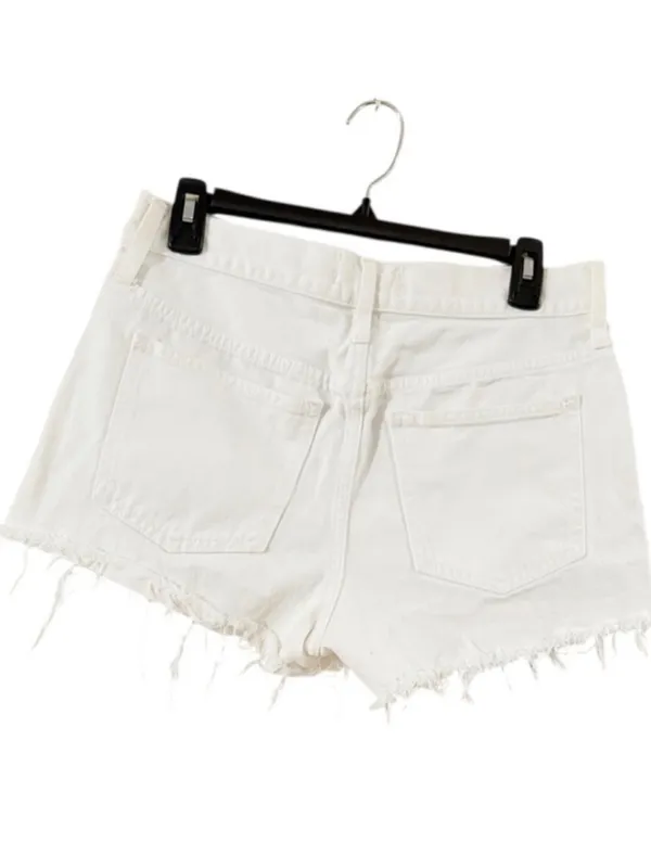 Madewell White Frayed Hem Denim Shorts - Image 10