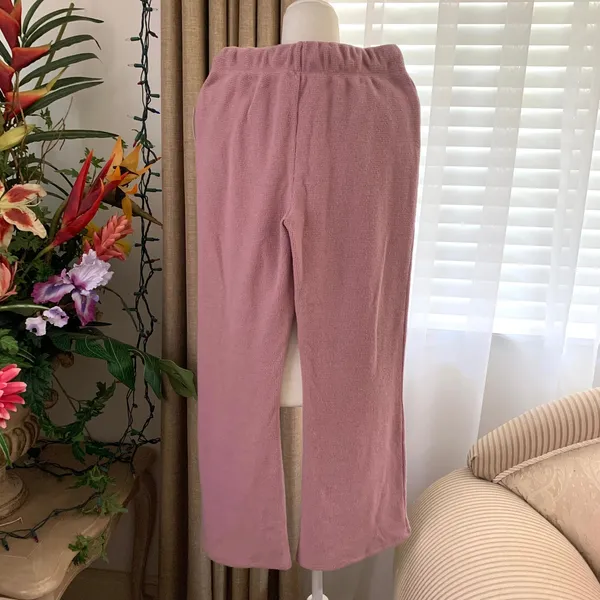 Urban Outfitters Out From Under Cosima Collared Top & Kick Flare Pant SET Mauve - Image 12