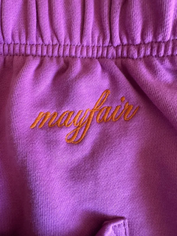 The Mayfair Group Message Women’s Athletic Shorts XS Purple/Orange - Image 3