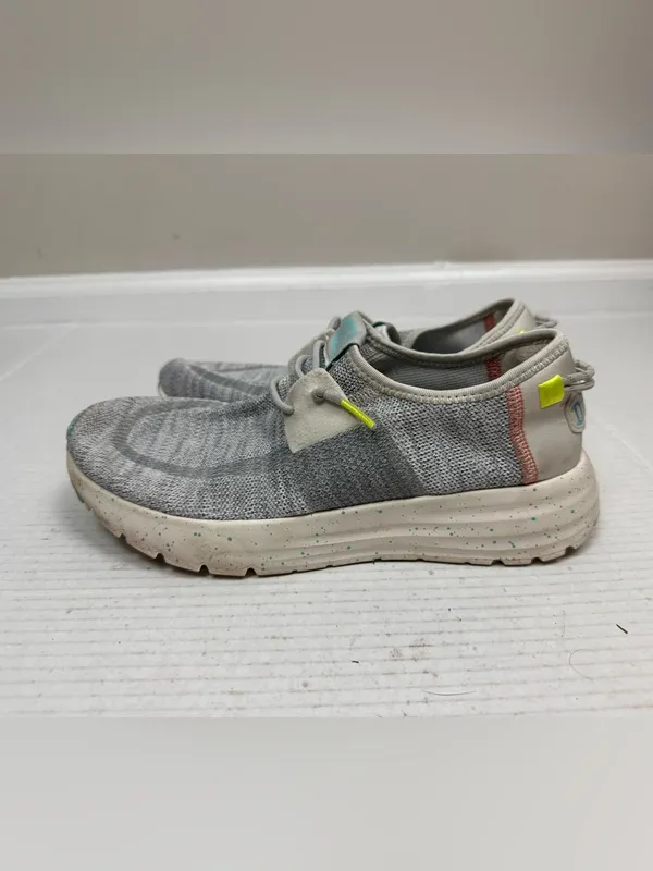 Hey Dude Sirocco Speckle Women's Size US 8.0 Gray Knit Slip On Sneakers - Image 2