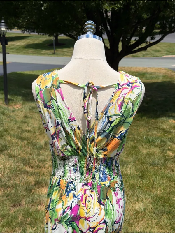 NEW Jonathan Martin Floral Maxi Dress 6 Resort Cruise Autumn Wedding Guest Dress - Image 13