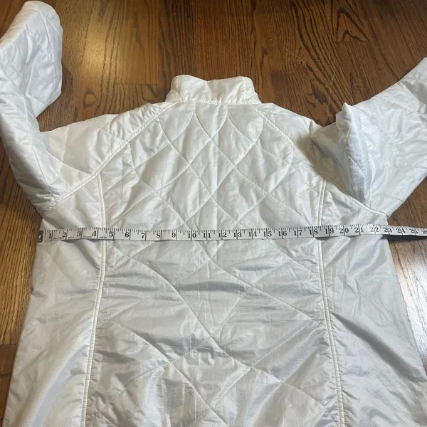L.L.Bean Primaloft Quilted 1/4 Zip Pullover Jacket White Size Large - Image 4
