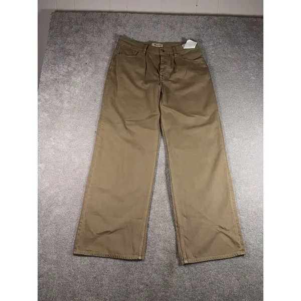 madewell low slung baggy jeans brown button fly 28 nwt - Image 2