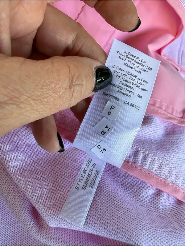 J. Crew Pink & White Striped Single-Button Cotton-Blend Blazer size 12 - Image 12