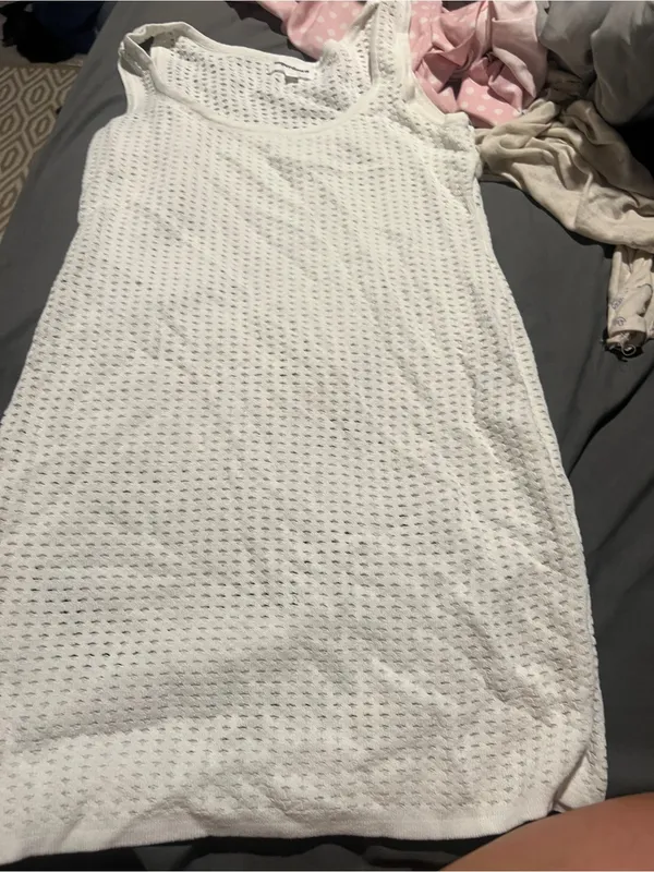 Superdown Talulah White swimsuit Cover up Knit Mini size M - Image 11