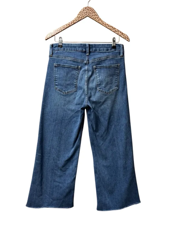 Kut From the Kloth Meg High Rise Fab Ab Wide Leg Jeans Denim Yielded Wash Blue 8 - Image 5