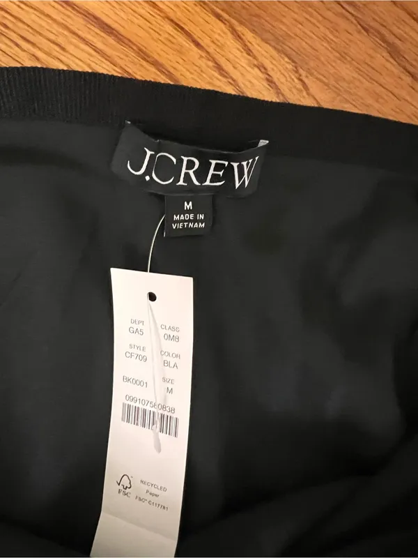 J Crew Black Sheer Chiffon Gweneth Maxi Skirt NWT - Image 5