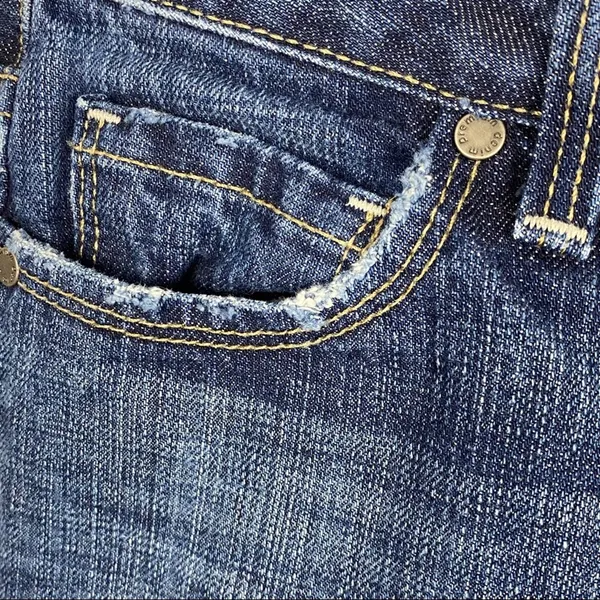 PAIGE Hollywood Hills Distressed Mid Rise Jeans 25 Neutral Casual Concert - Image 15