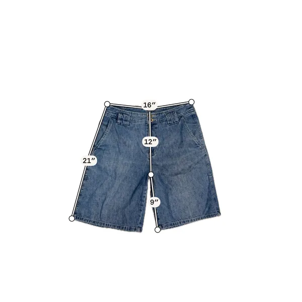 Vintage 90s White Stag Blue Denim Jorts Cargo Utility Shorts V-Notch Waistband - Image 6