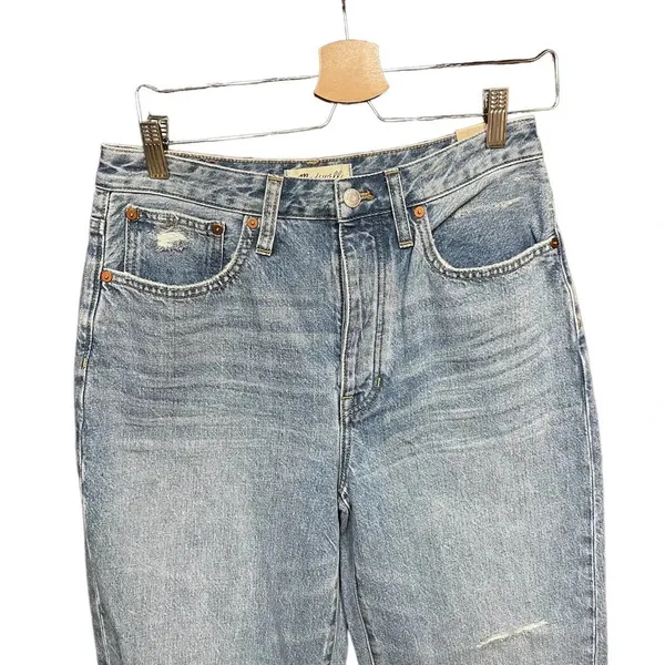 Madewell The Dadjean Destroyed‎ Edition Jeans Dustin Wash Size 27 - Image 4