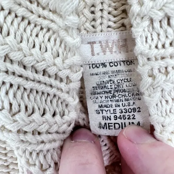 Chunky Cable Knit Cream Fisherman Turtleneck Classic Sweater Rory Gilmore Cozy - Image 4