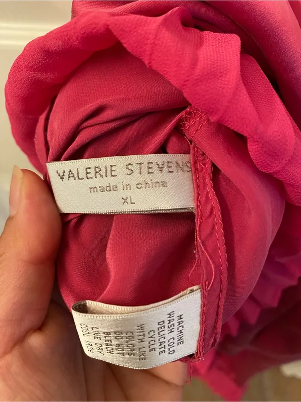 Valerie Stevens Hot Pink Satin Slip with Pleated Hem 100% Silk - Image 7