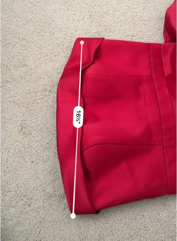 Red Strapless Prom Dress Size 6 - Image 2