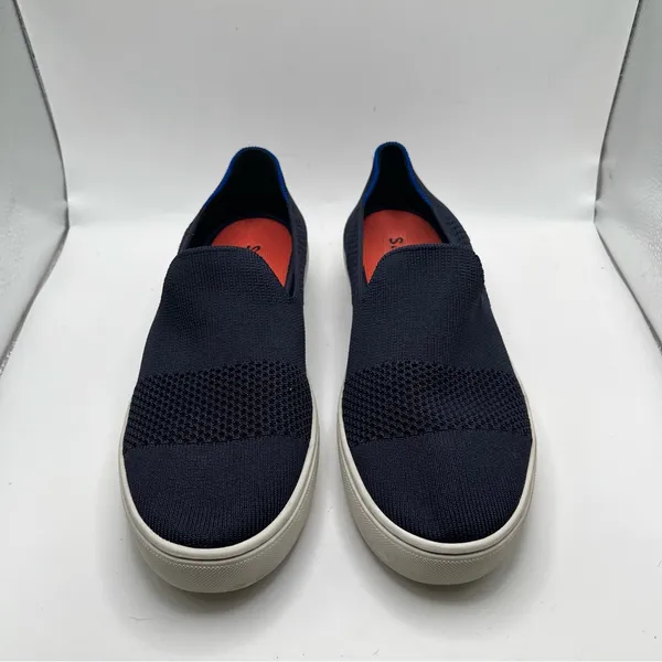 Rothy's The Sneaker Maritime Lattice Stitch Navy Slip On Shoes Women’s 9 EUC - Image 4